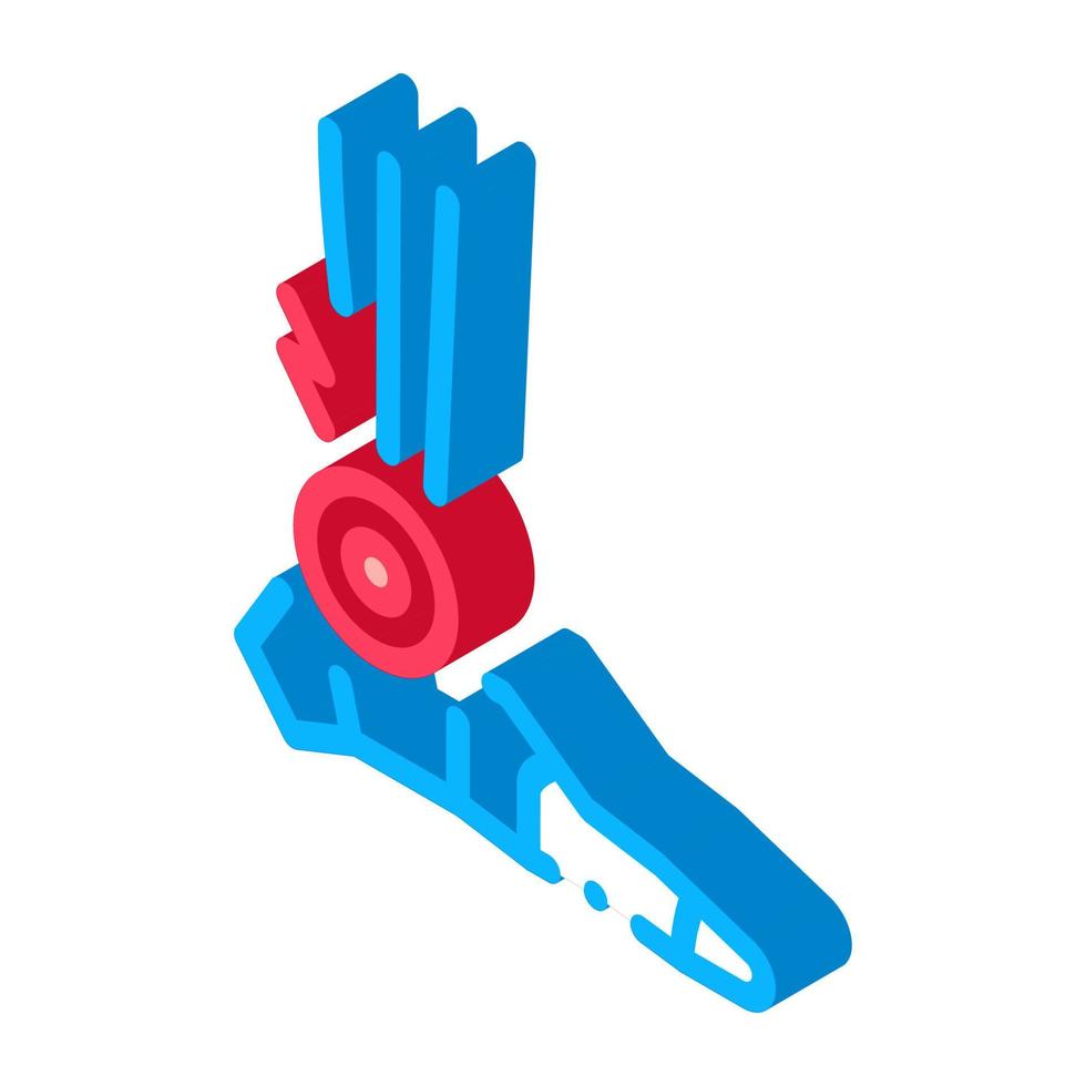 rheumatoid arthritis of foot isometric icon vector illustration