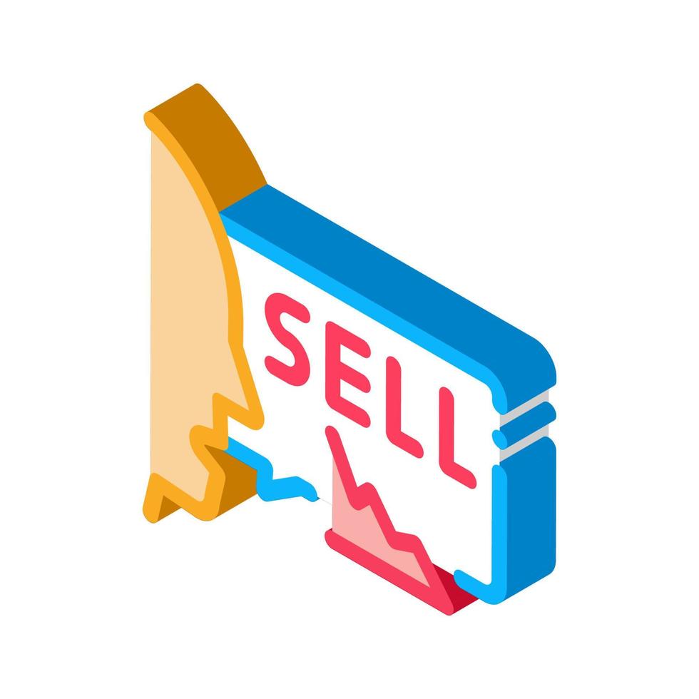 person seller isometric icon vector illustration