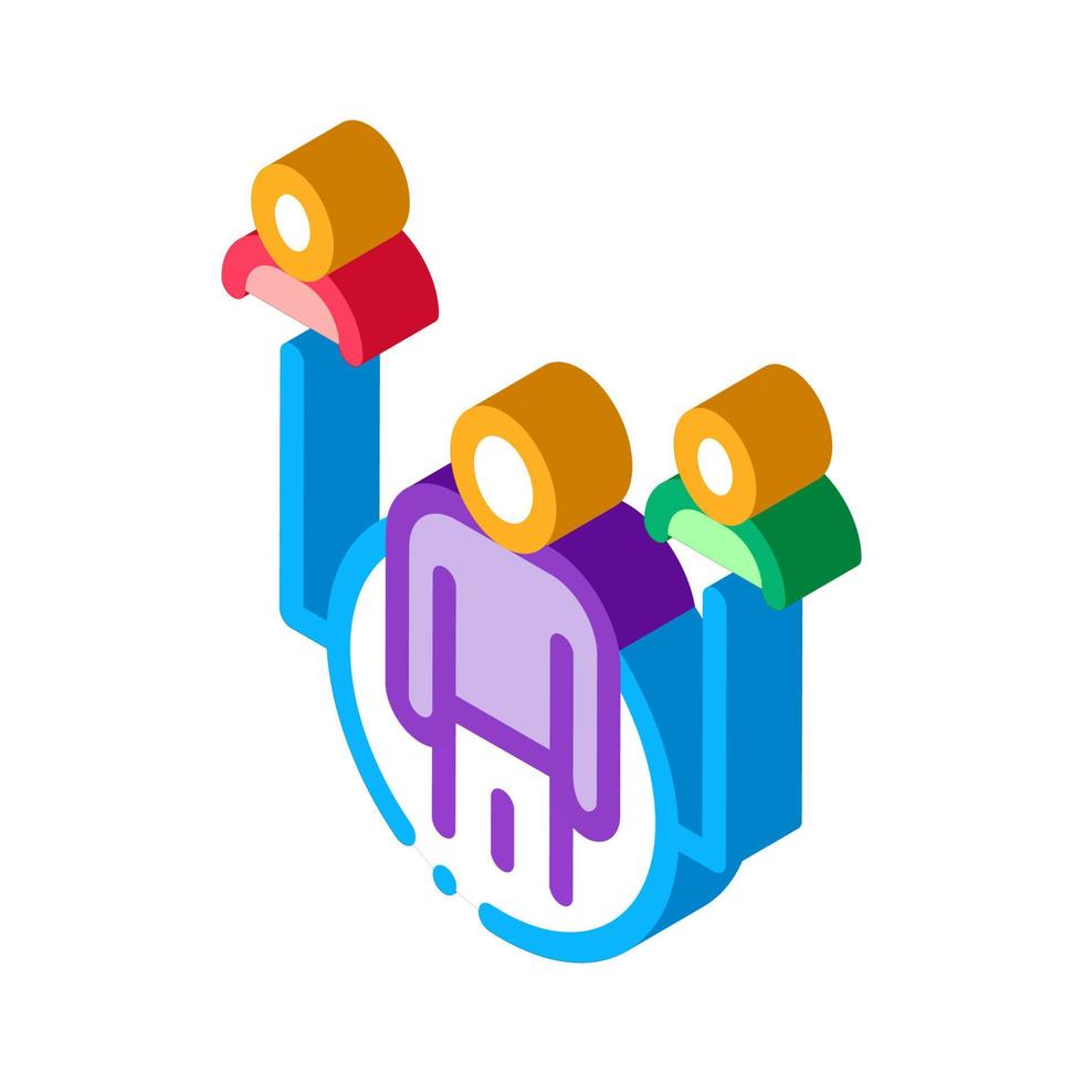 realtor representative isometric icon vector illustration