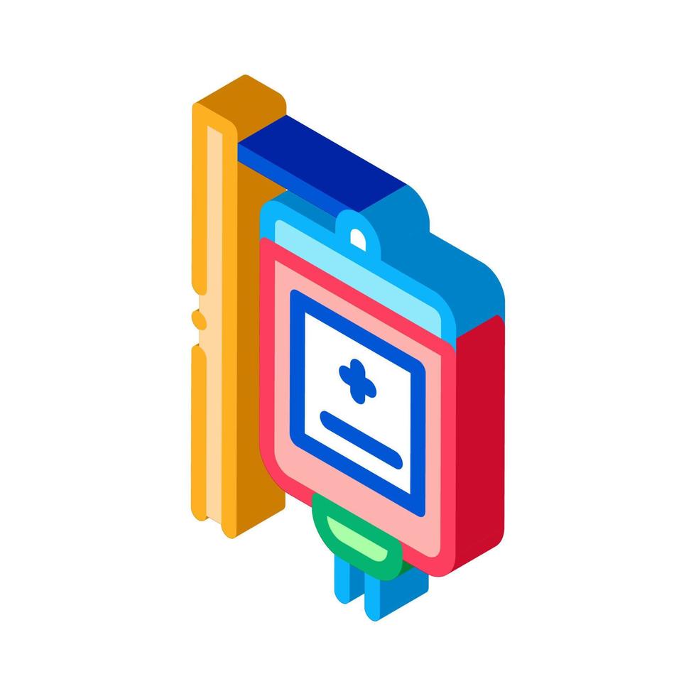 blood pumping device isometric icon vector illustration