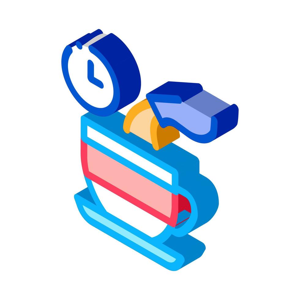 tea standby time isometric icon vector illustration