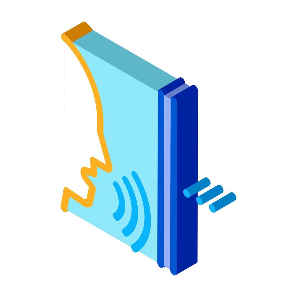 sound coming from person isometric icon vector illustration