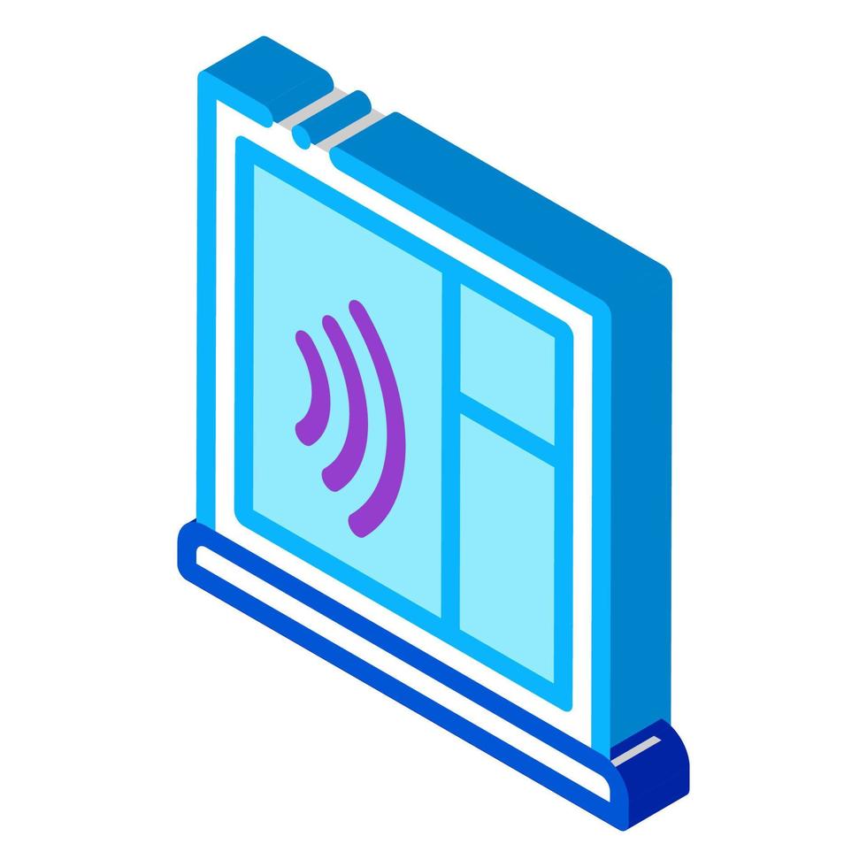 soundproof window isometric icon vector illustration