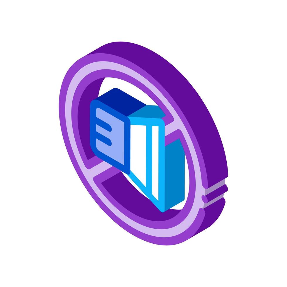 speaker ban isometric icon vector illustration