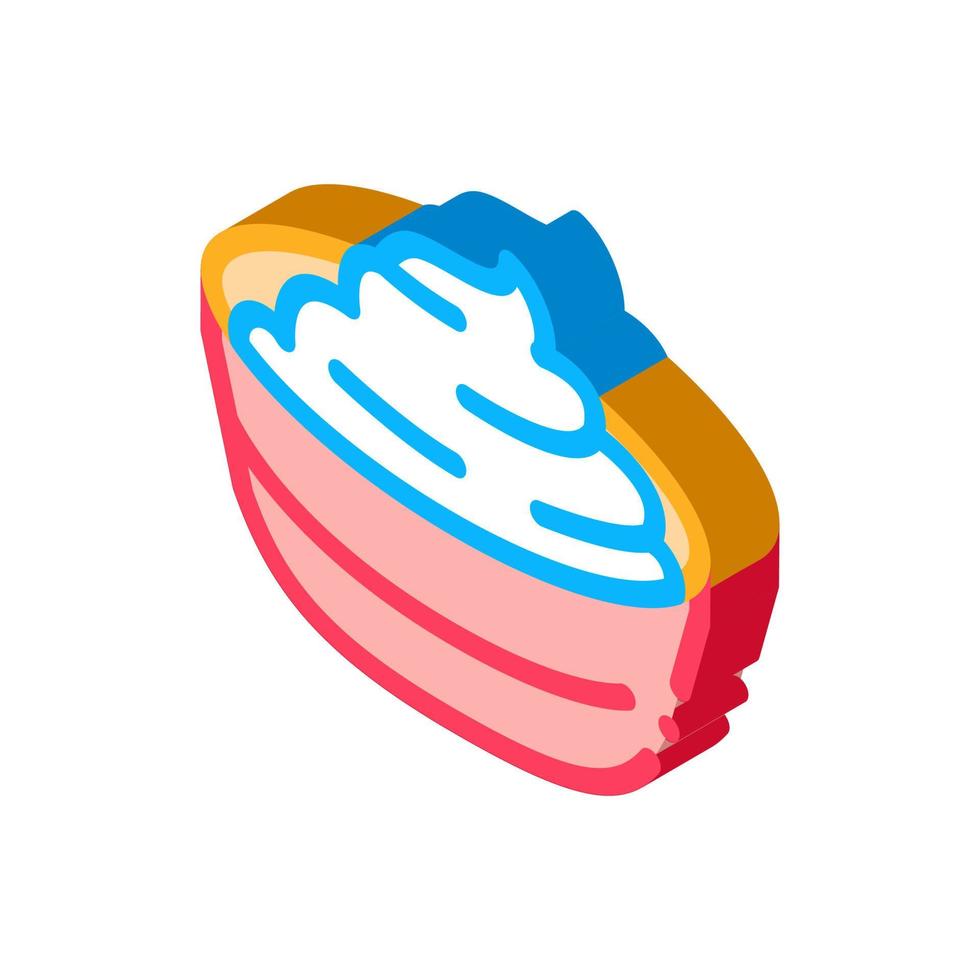 bowl of finished mayonnaise isometric icon vector illustration