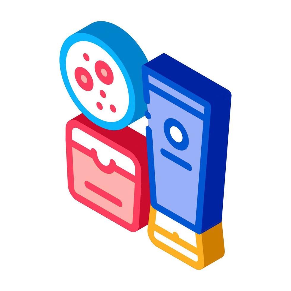 cosmetics to solve problem isometric icon vector illustration