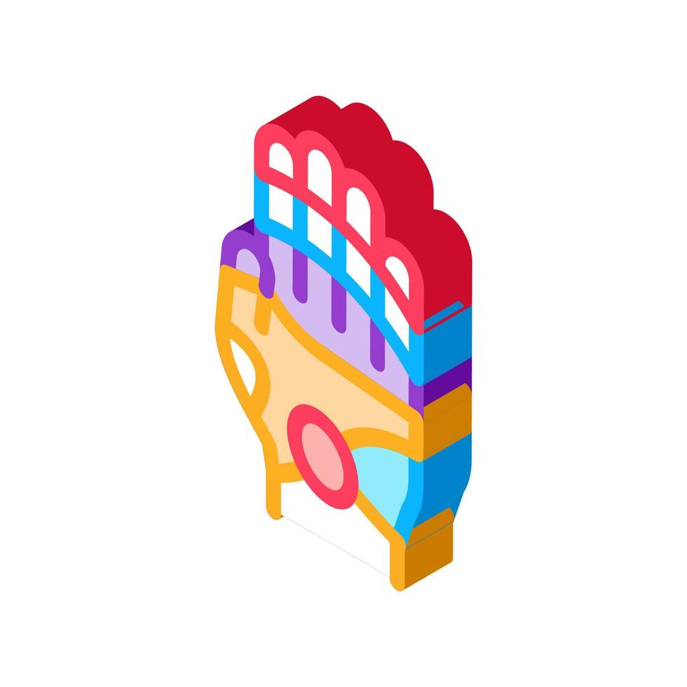 areas of action on arm isometric icon vector illustration