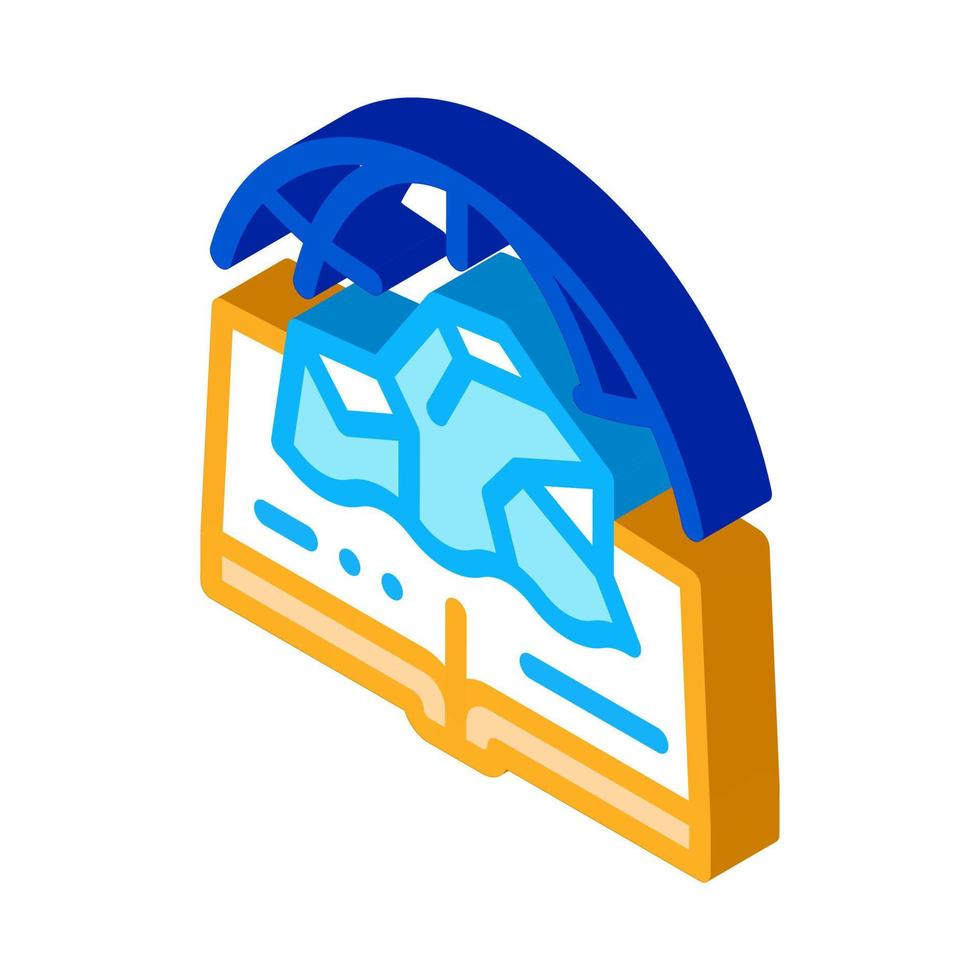 glaciology science isometric icon vector illustration