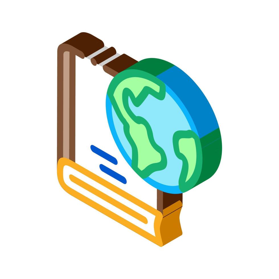 historia de la ciencia de la geografía icono isométrico ilustración vectorial vector