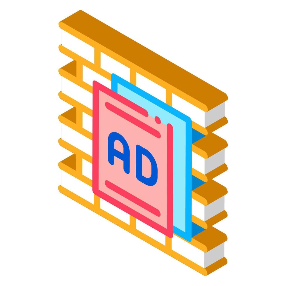 paper advertisements isometric icon vector illustration