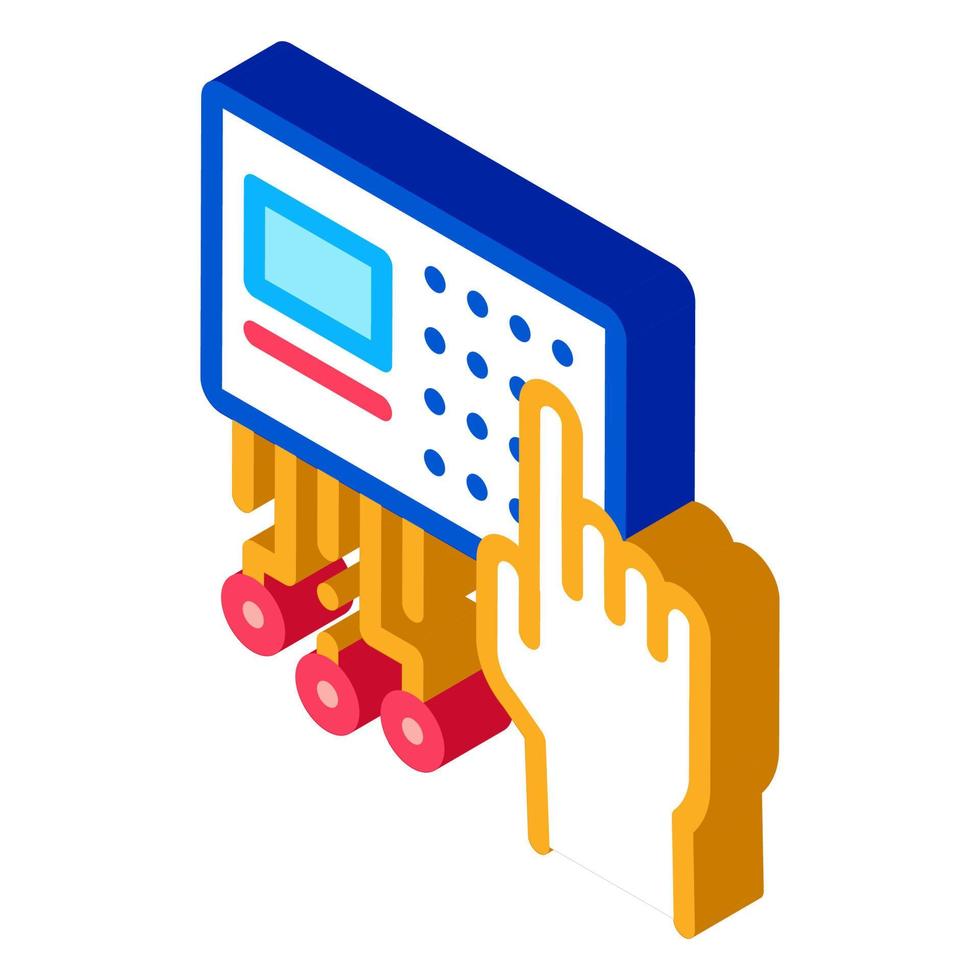 safe code set isometric icon vector illustration