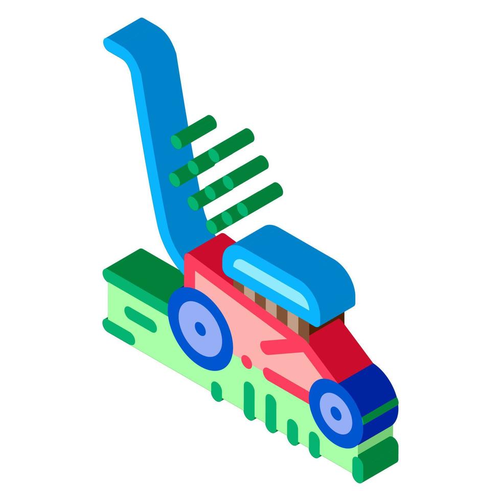 lawn mower machine isometric icon vector illustration