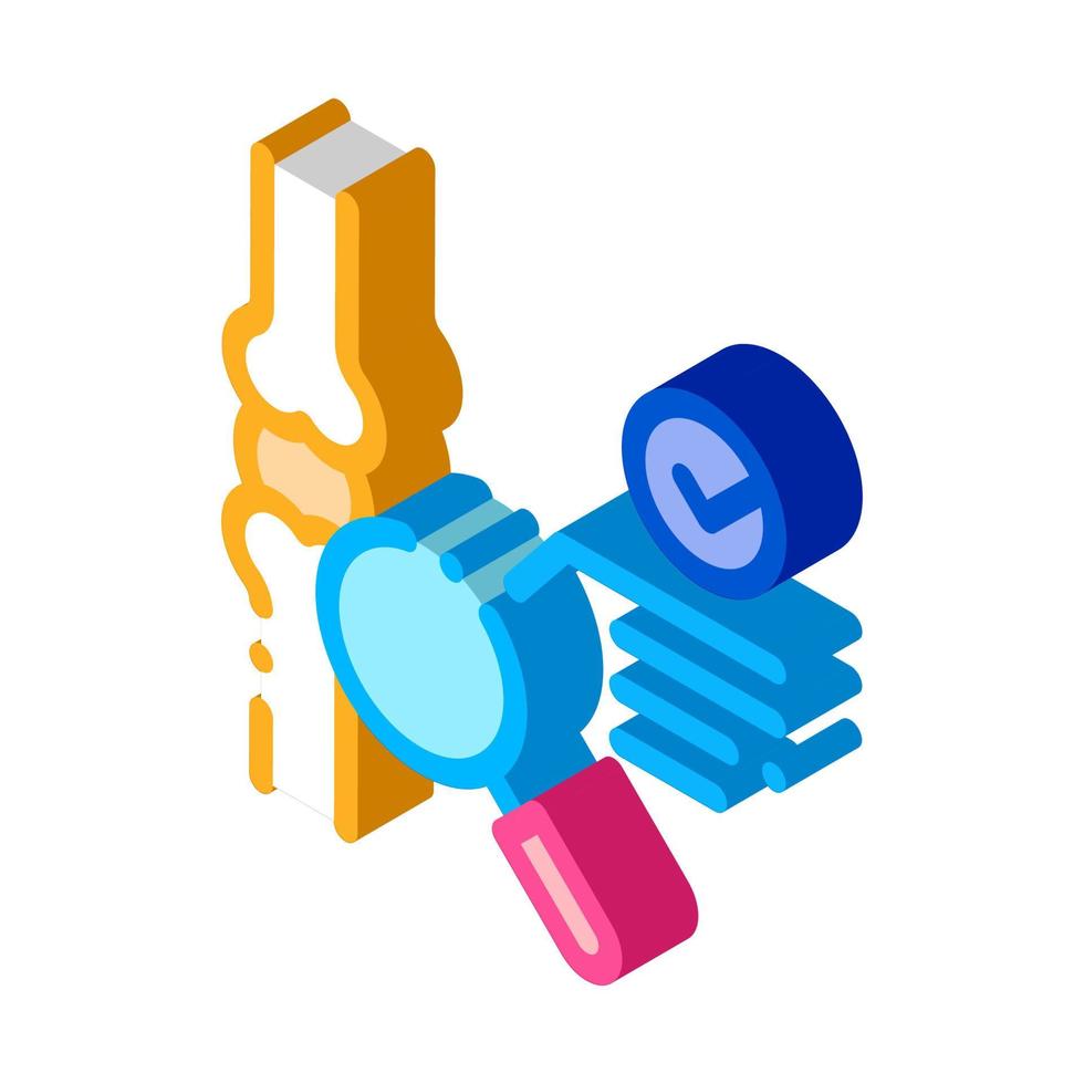 bone joint test isometric icon vector illustration