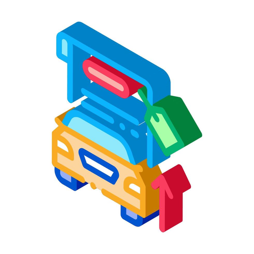 investment in car isometric icon vector illustration