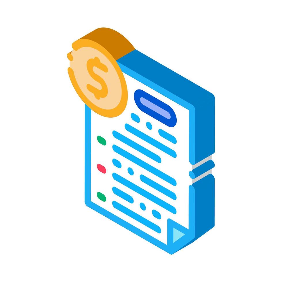 monetary agreement isometric icon vector illustration