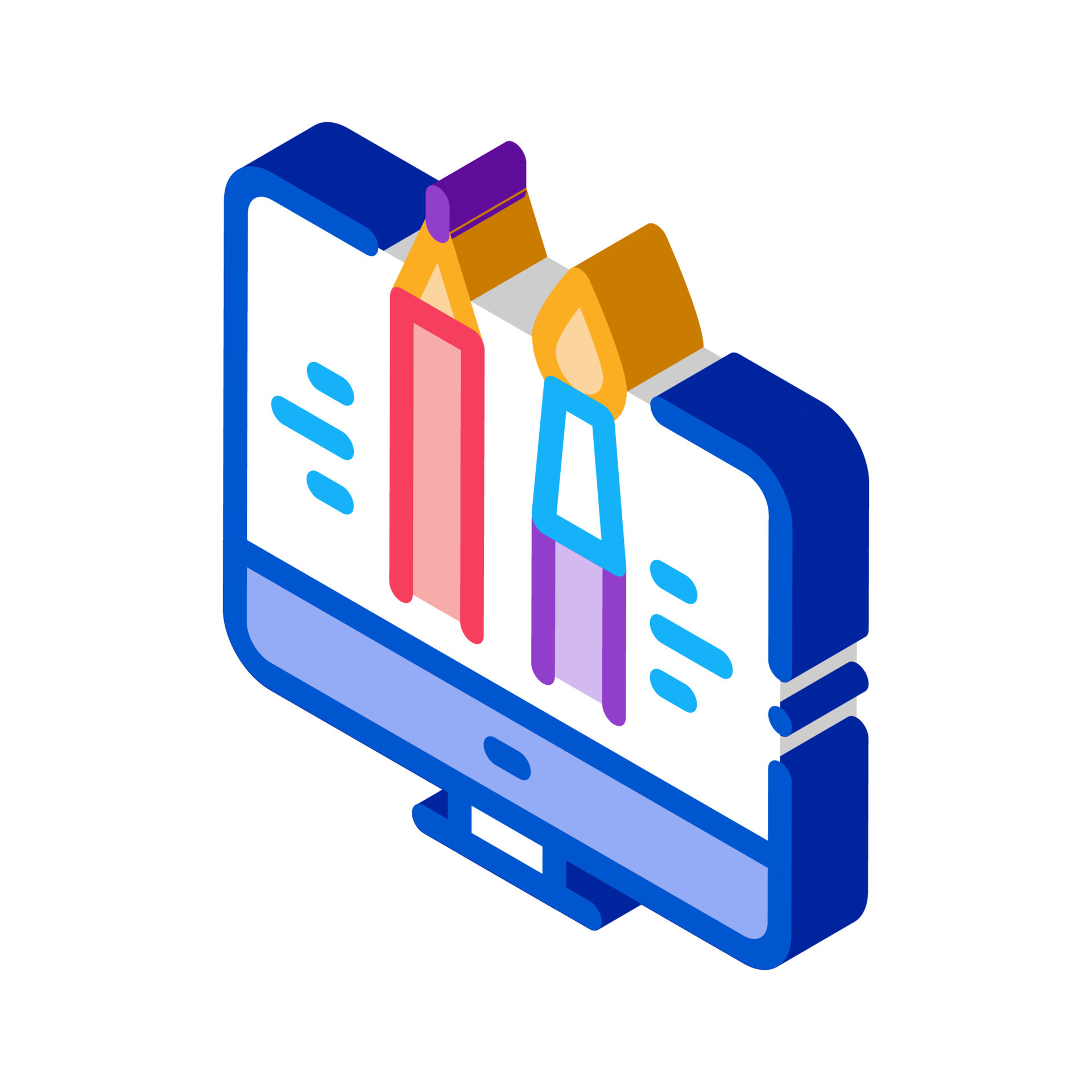 paint on computer isometric icon vector illustration 19475891 Vector