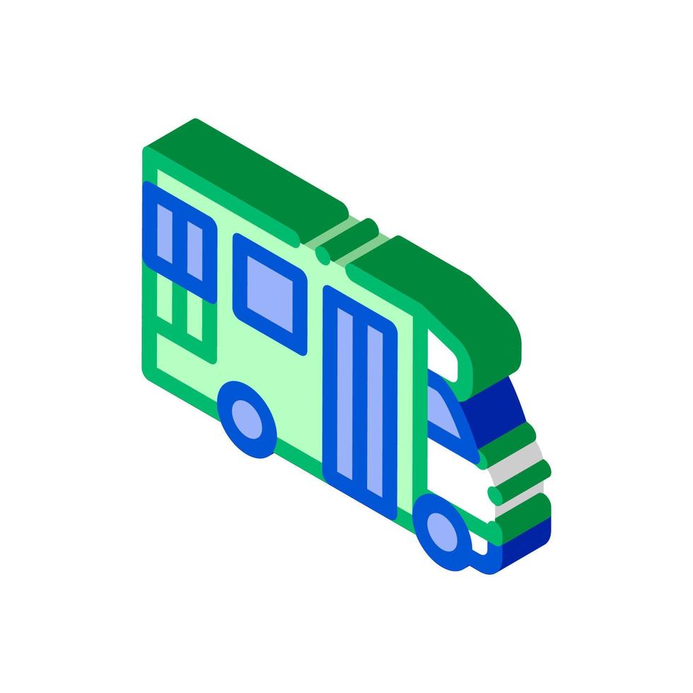 ilustración de vector de icono isométrico de paratránsito de transporte público