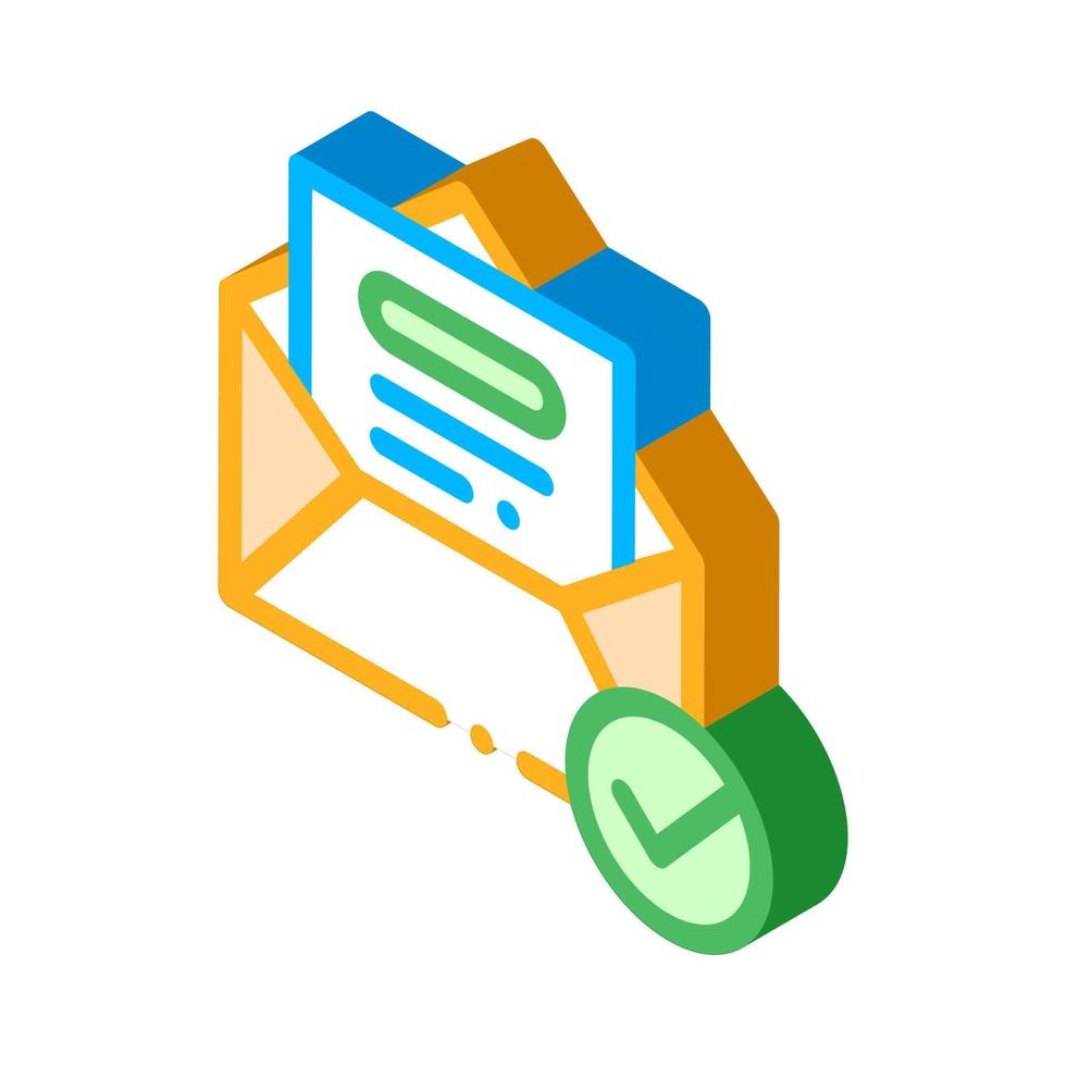 Envelope Message List And Approved Mark Vector