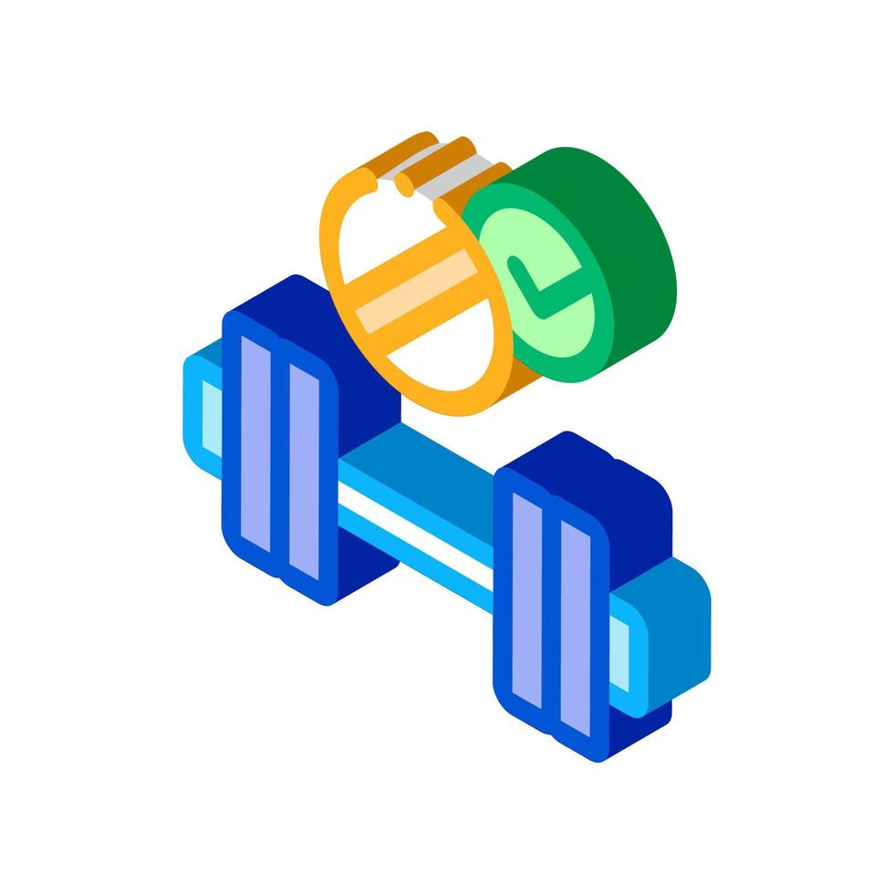 Barbell Supplements isometric icon vector illustration