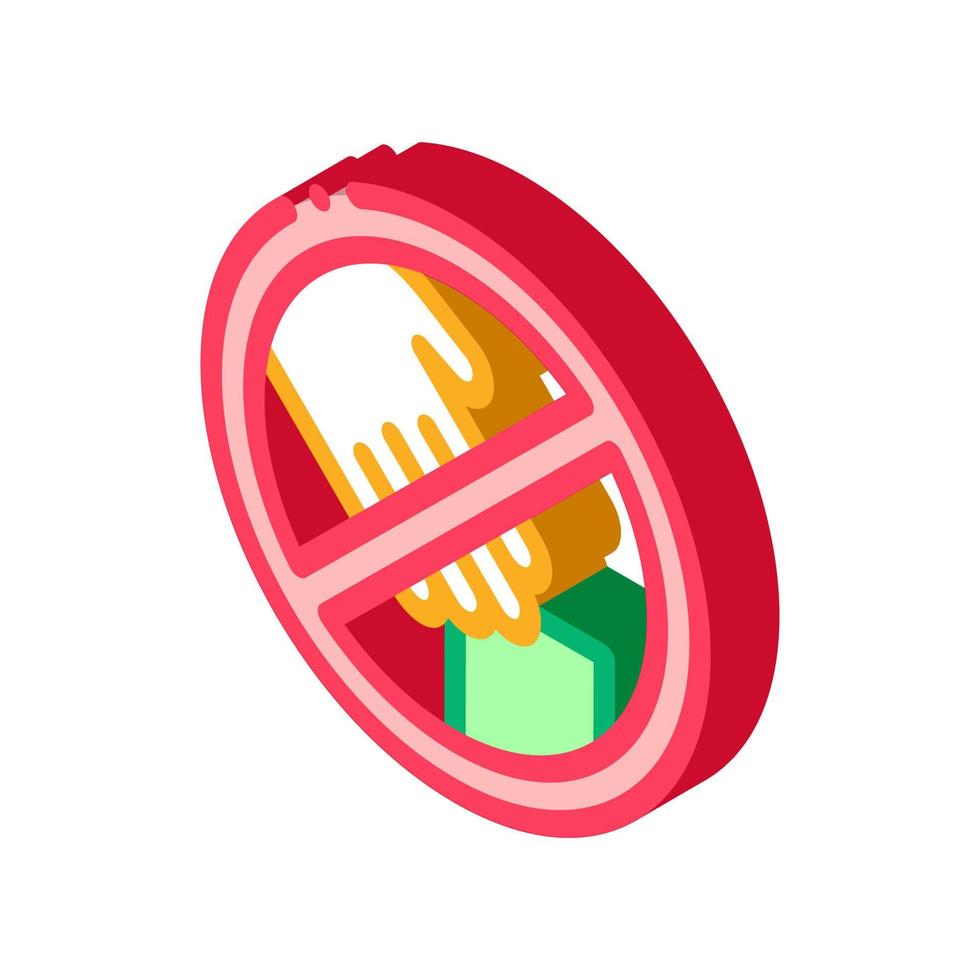 Shoplifting Prohibition isometric icon vector illustration