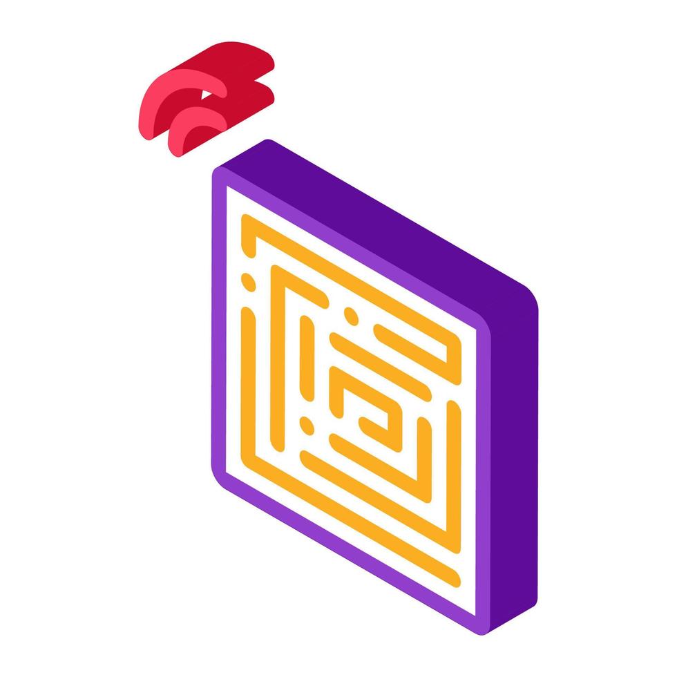Disposable Anti-Theft Stickers isometric icon vector illustration