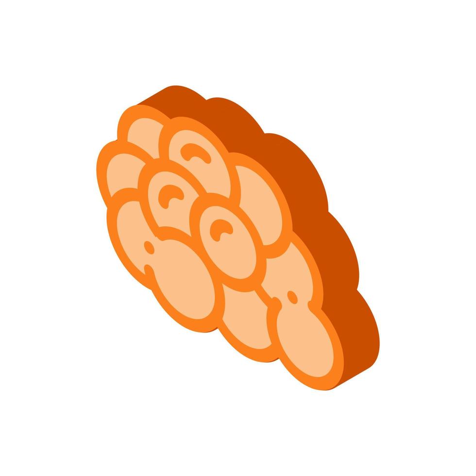 caviar de salmón icono isométrico ilustración vectorial vector