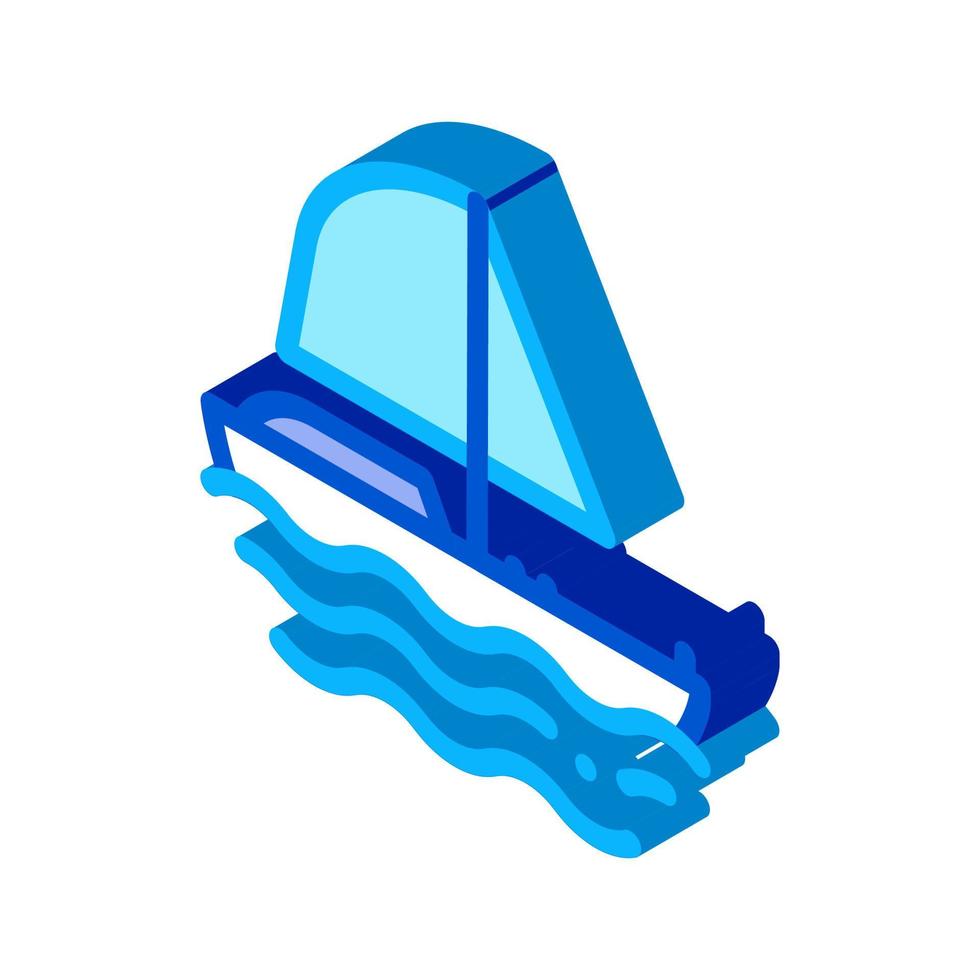 Yacht Boat isometric icon vector illustration