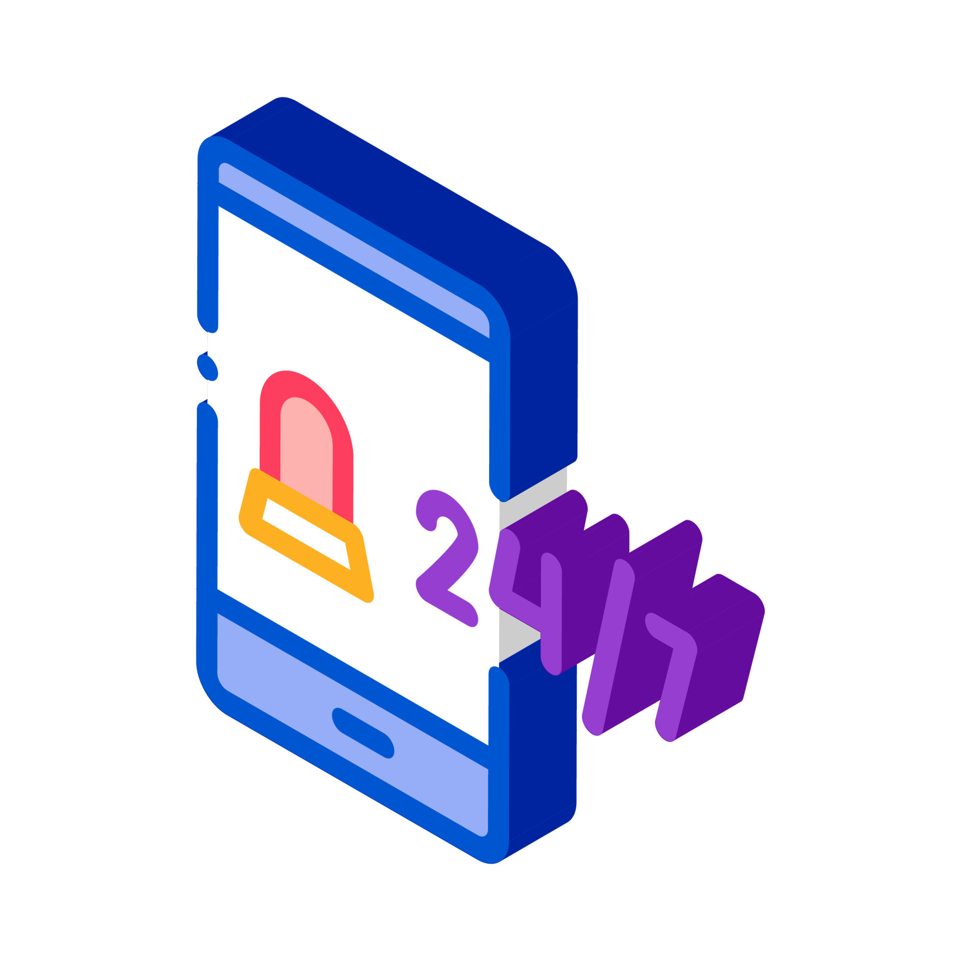 Mobile Service isometric icon vector illustration 19476111 Vector Art