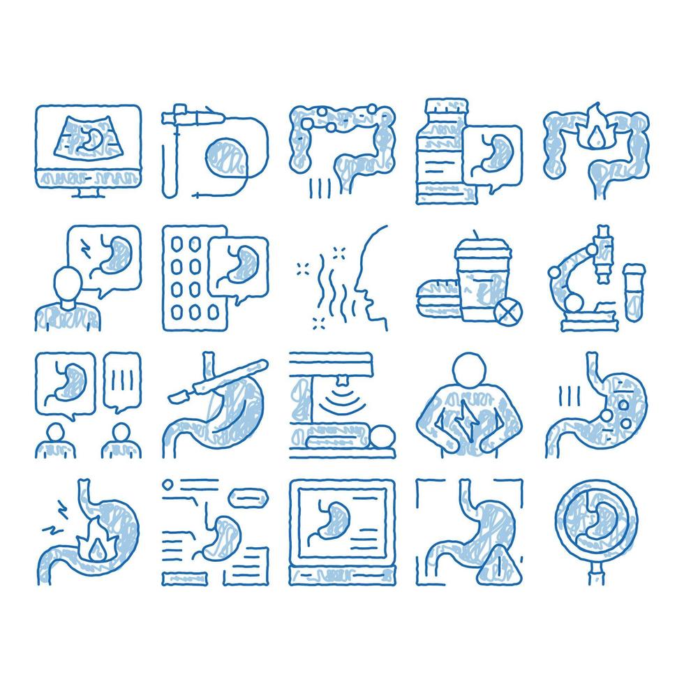 Gastroenterology icon hand drawn illustration vector