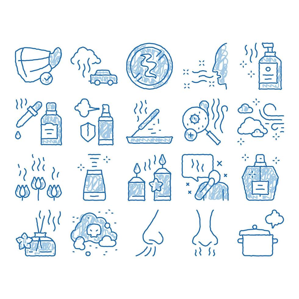 Odor Aroma And Smell icon hand drawn illustration vector