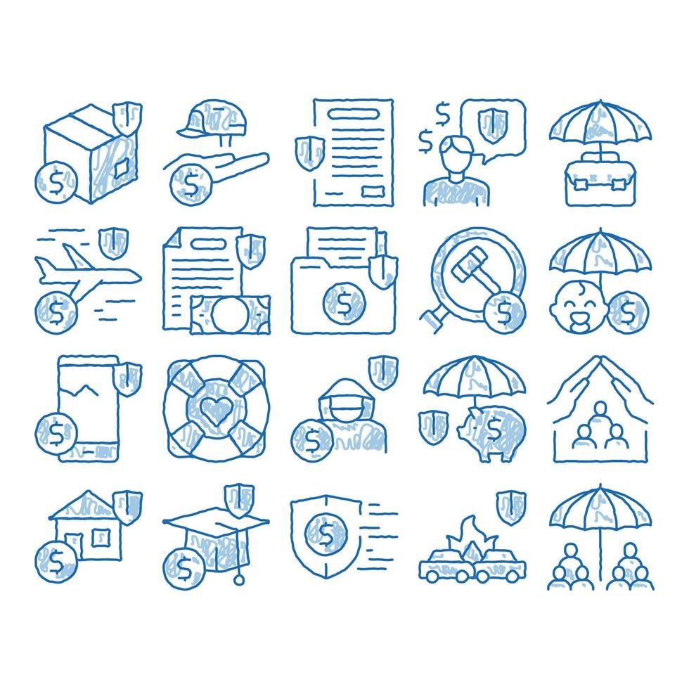 Insurance All-purpose icon hand drawn illustration vector