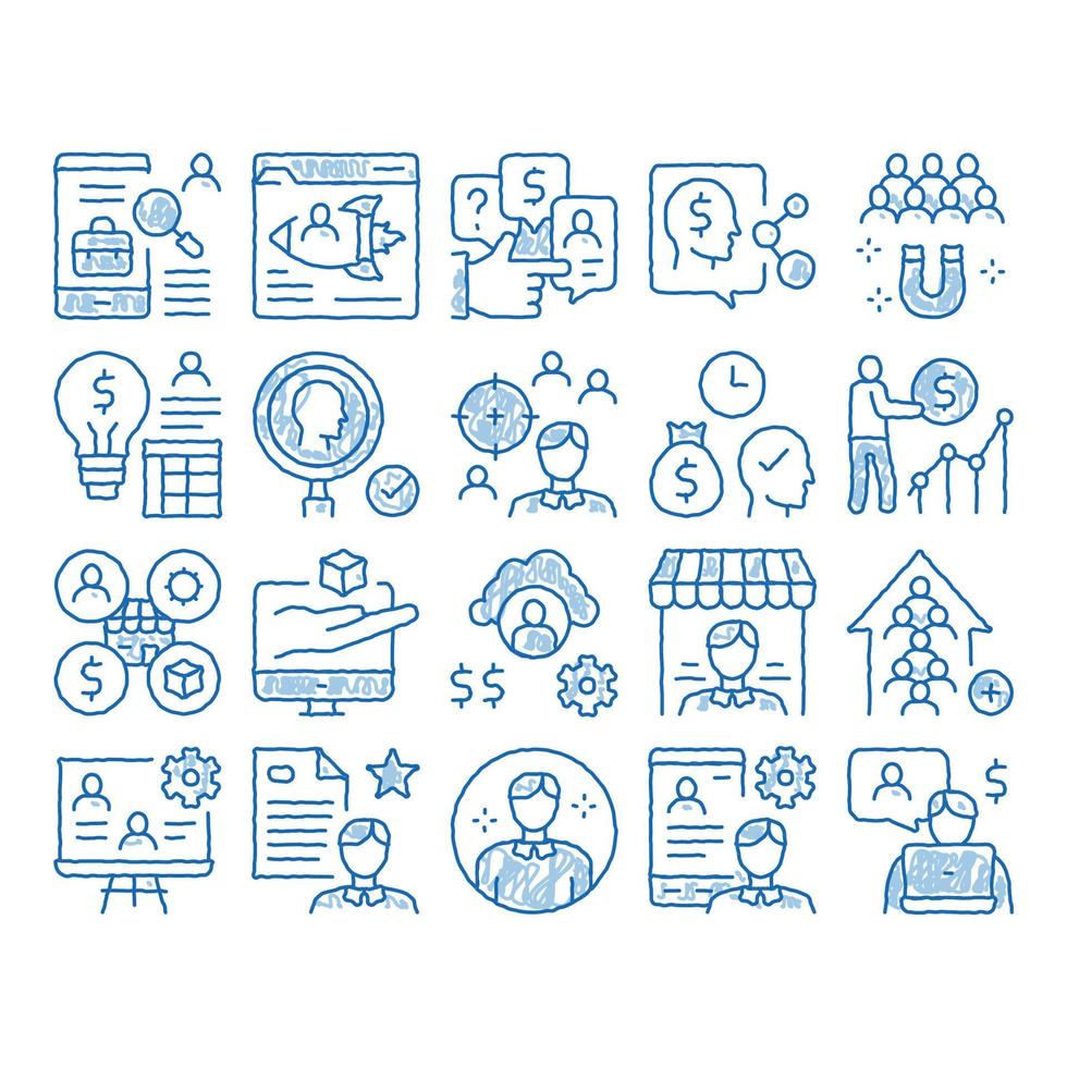 Account Manager Work icon hand drawn illustration vector