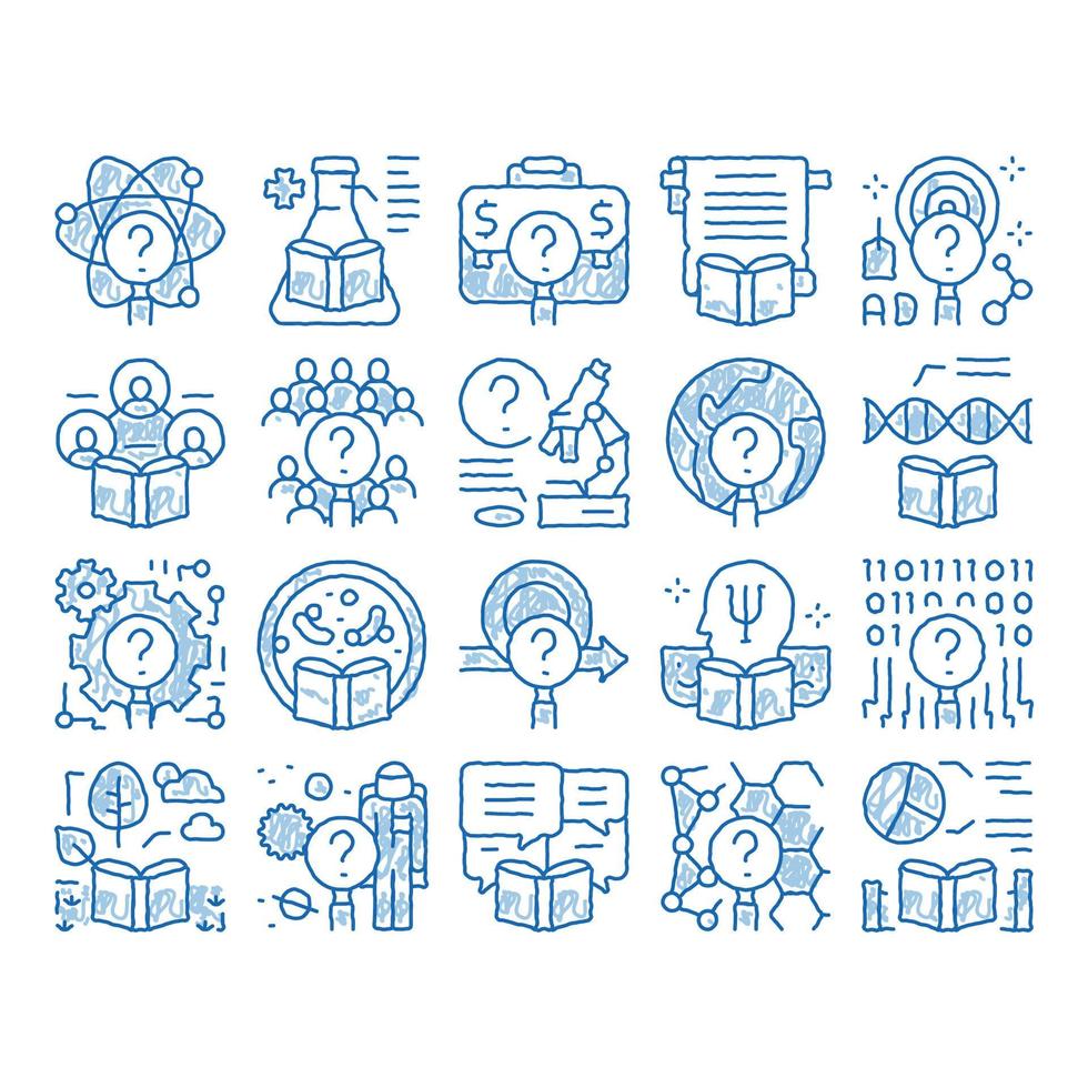 Researcher Business icon hand drawn illustration vector