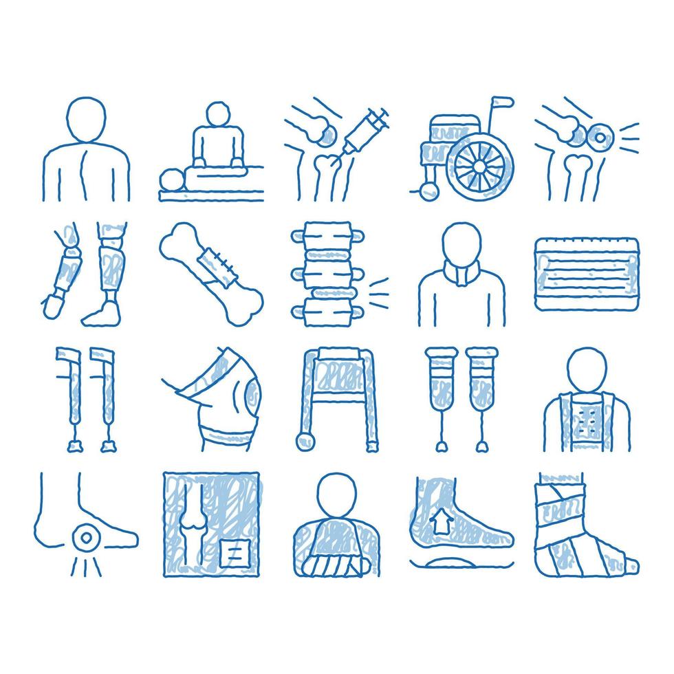 Orthopedic icon hand drawn illustration vector