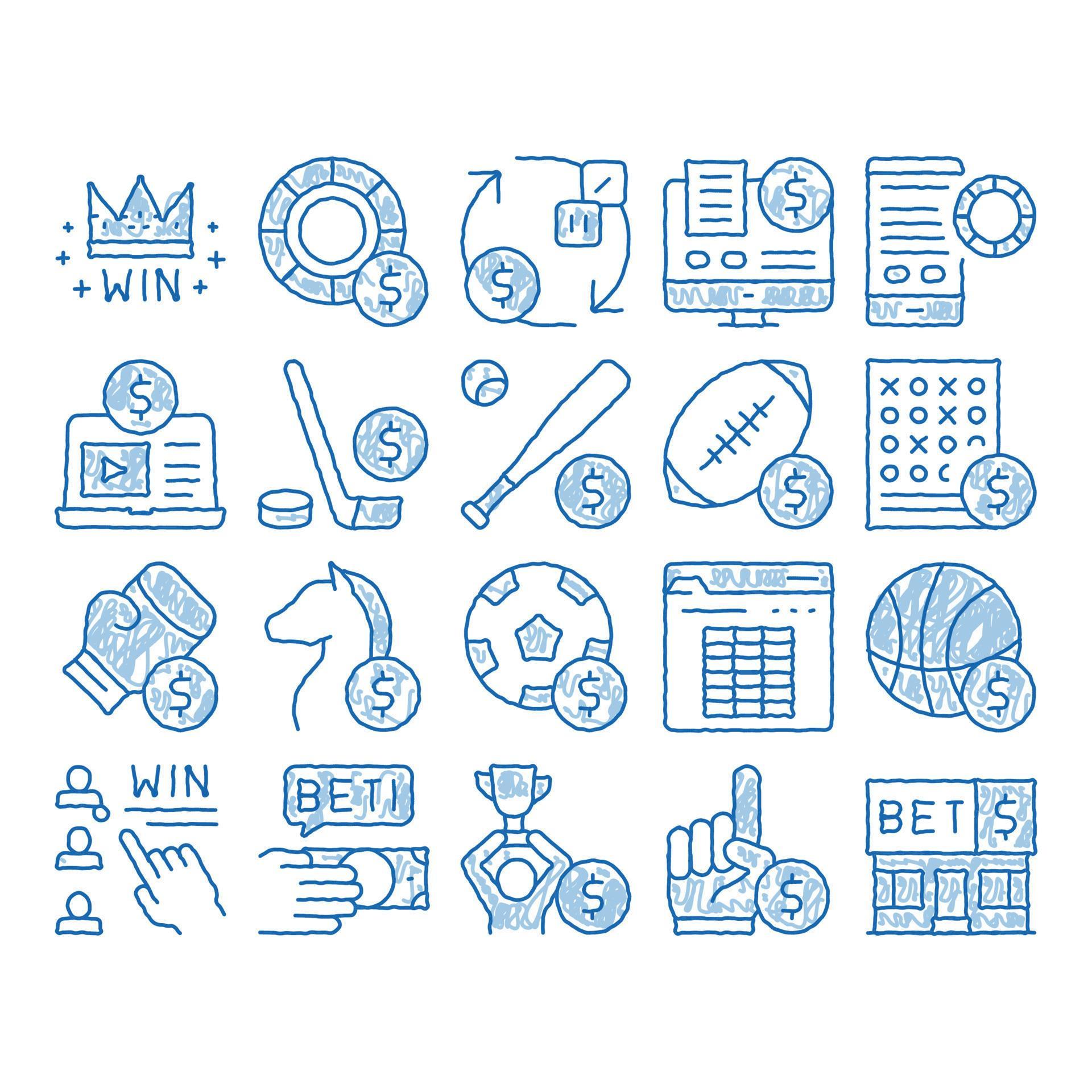 Betting And Gambling icon hand drawn illustration 19476466 Vector Art