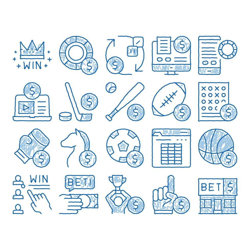 Betting And Gambling icon hand drawn illustration vector