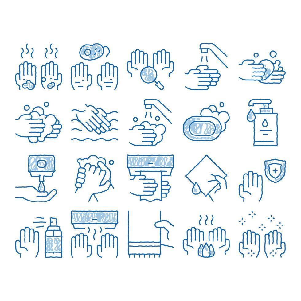 Hand Healthy Hygiene icon hand drawn illustration vector