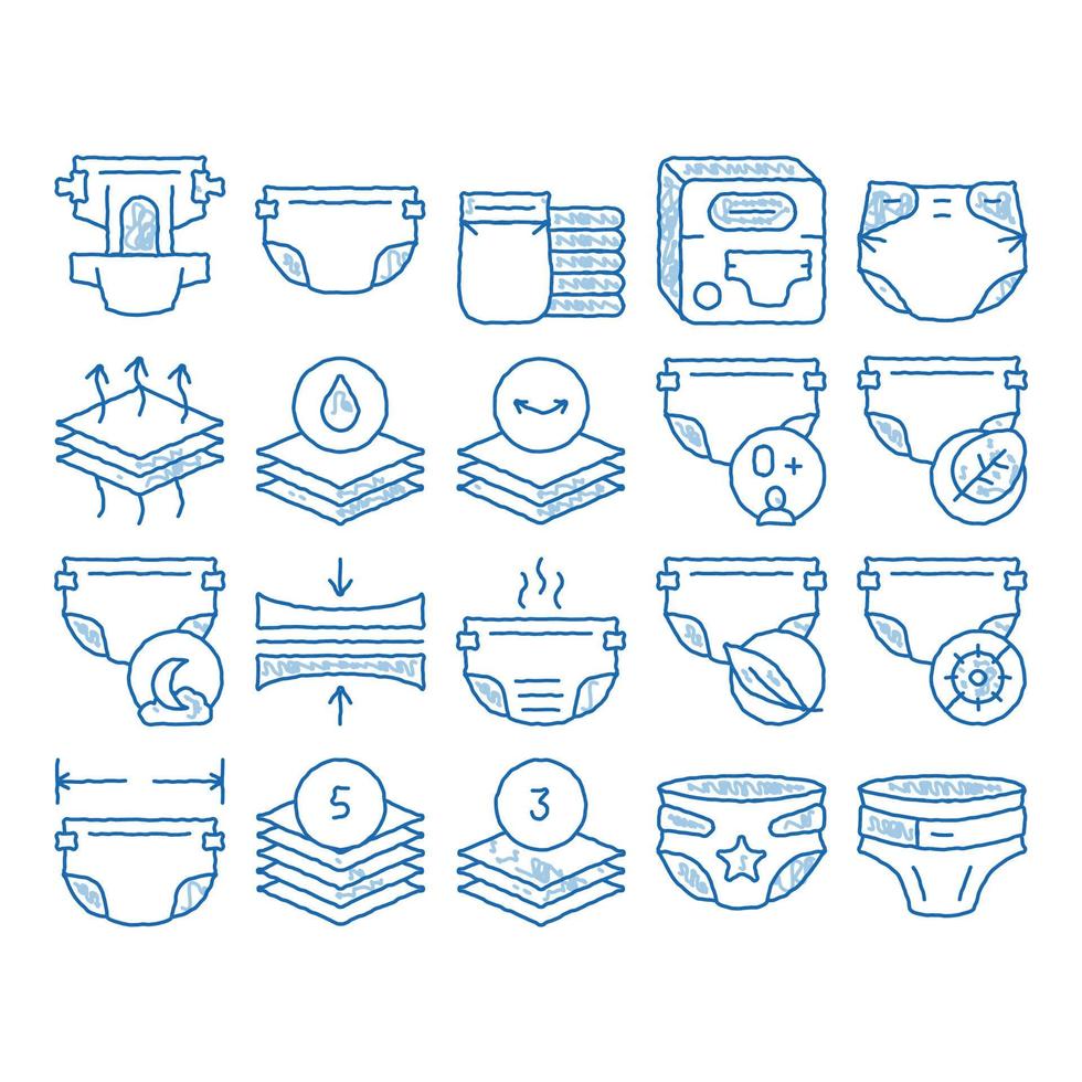 Diaper For Newborn icon hand drawn illustration vector