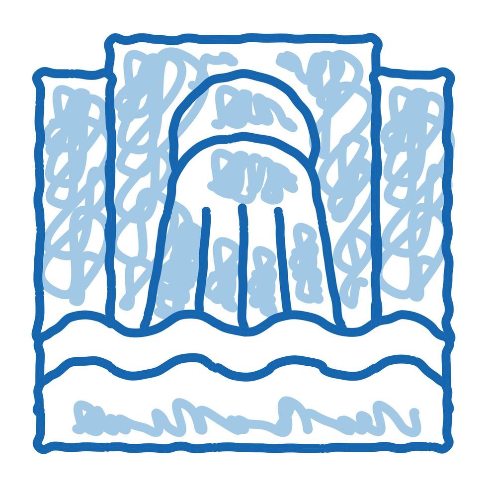 Waste Outpouring From Spout doodle icon hand drawn illustration vector