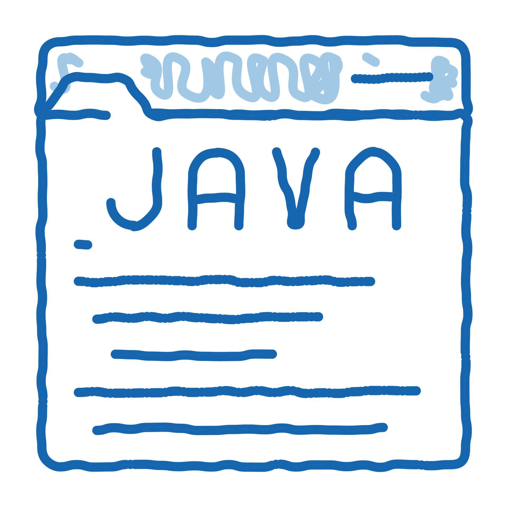 Coding Language Java System doodle icon hand drawn illustration ...