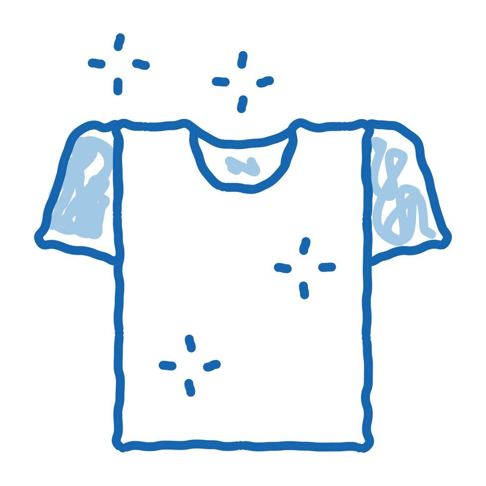 servicio de lavandería camiseta lavada doodle icono dibujado a mano ilustración vector