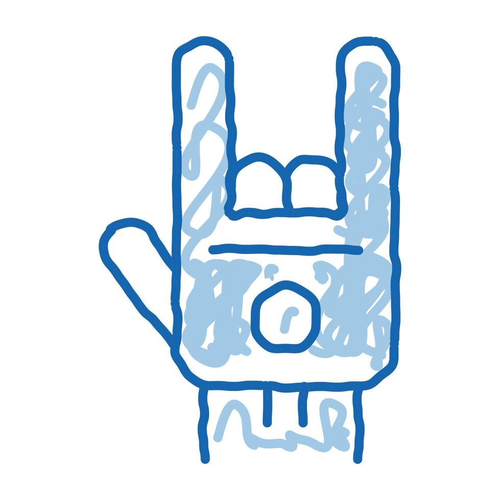 Hand Gesture doodle icon hand drawn illustration vector