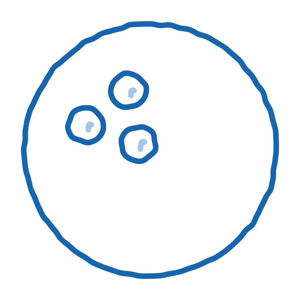 Bowling Ball doodle icon hand drawn illustration vector