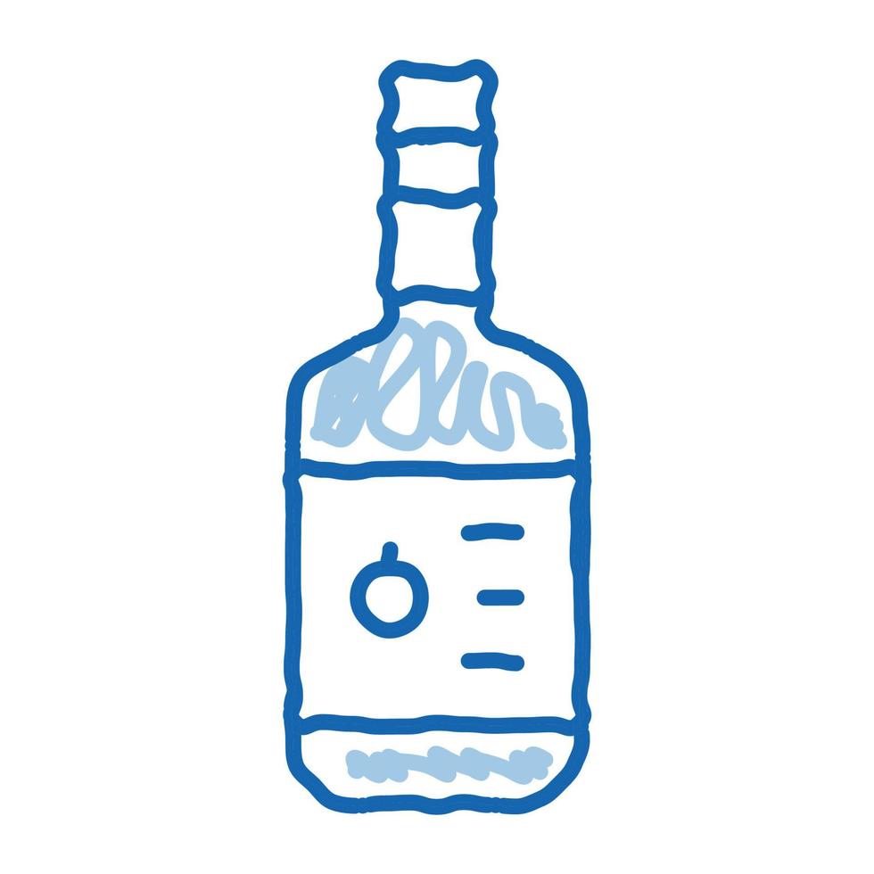 botella de salsa doodle icono dibujado a mano ilustración vector