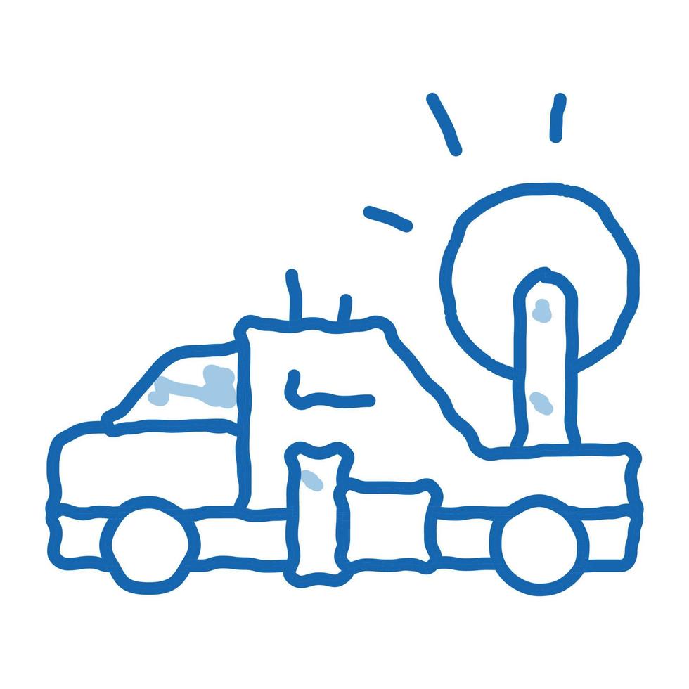 Synoptic Truck doodle icon hand drawn illustration vector