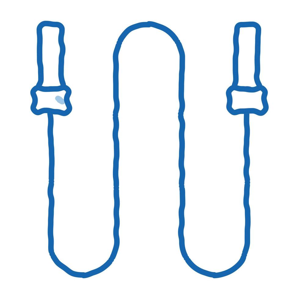 Jump Rope doodle icon hand drawn illustration vector