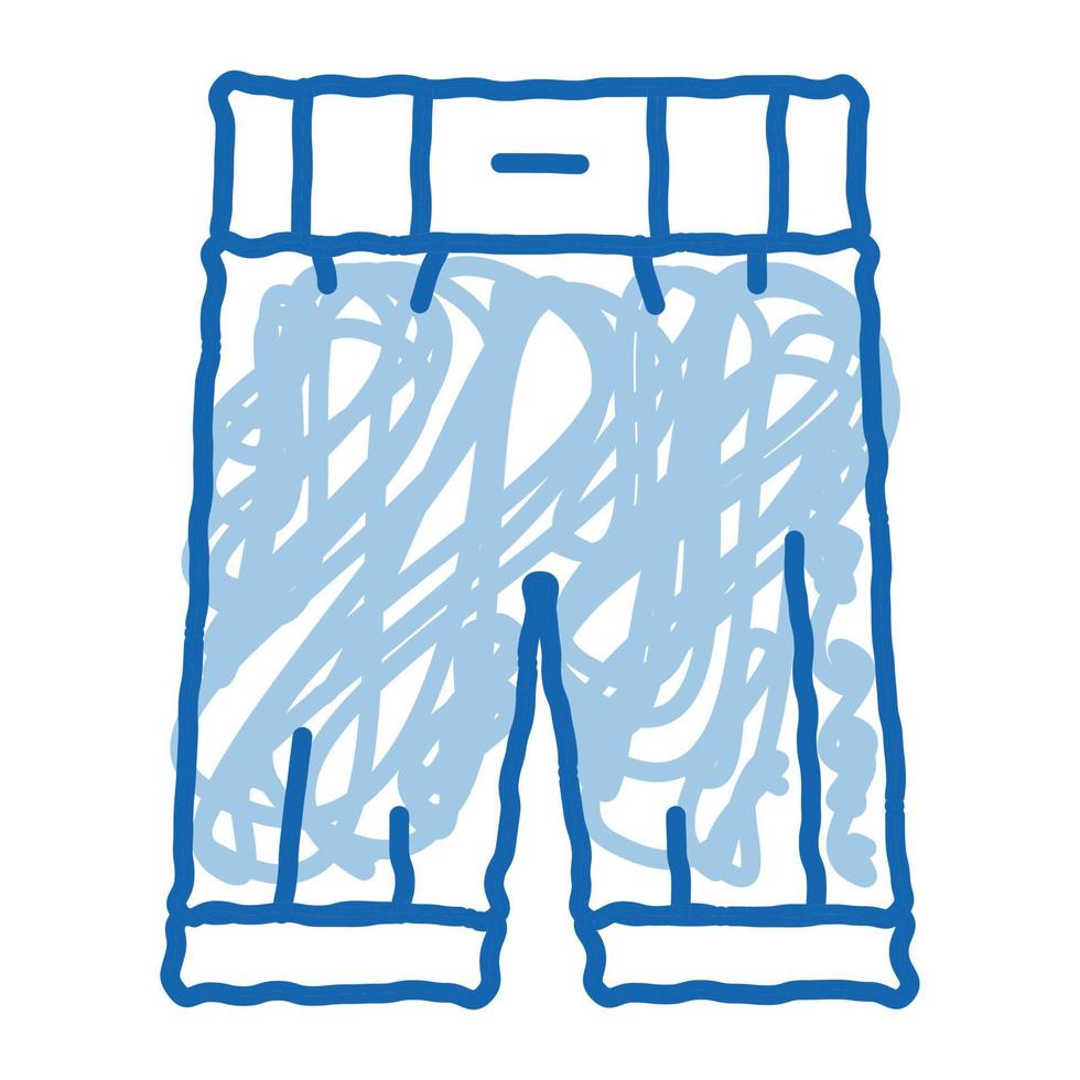 pantalones de boxeo protectores doodle icono dibujado a mano ilustración vector