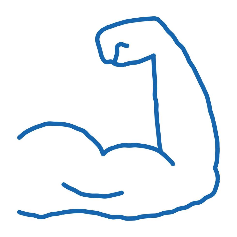 Arm Muscles doodle icon hand drawn illustration vector