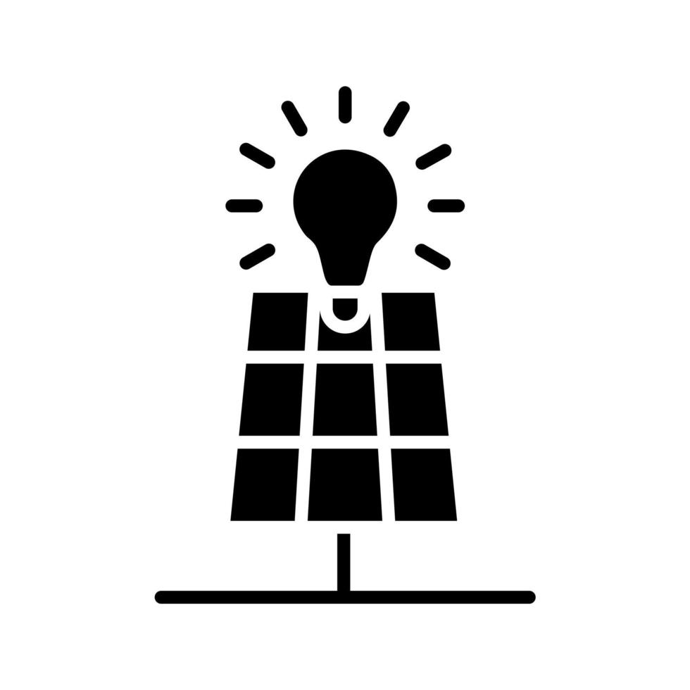 solar panel with lightbulb vector