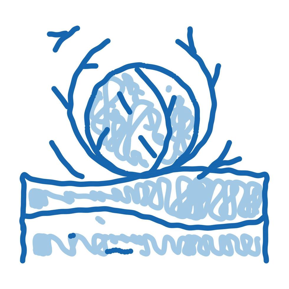 Tumbleweed doodle icon hand drawn illustration vector